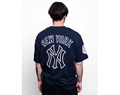 Triko New Era Heritage Back Print Oversized Tee New York Yankees Oceanside Blue / Off White