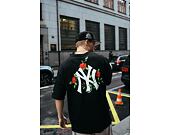 Triko New Era MLB Floral Graphic Flowers Oversized Tee New York Yankees Black / Optic White