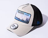 Kšiltovka New Era 9FORTY A-Frame Trucker License Plate - Brooklyn New York Snapback Stone