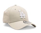 Kšiltovka New Era 9FORTY MLB League Essential Los Angeles Dodgers Stone / Optic White