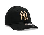 Dětská kšiltovka New Era 9FORTY Kids MLB League Essential New York Yankees Black / Oat Milk