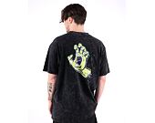 Triko Santa Cruz Rigid Screaming Hand T-Shirt Black Acid Wash