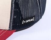 Kšiltovka Capslab Batman - Retro Batman Trucker Sand / Cardinal