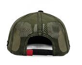 Kšiltovka Capslab Looney Tunes - Wile E. Coyote Flat Trucker Olive