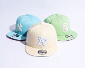 Kšiltovka New Era 9FIFTY MLB Pastel Patch Oakland Athletics Light Cream / White