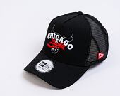 Kšiltovka New Era 9FORTY A-Frame Trucker NBA Logo Overlay Chicago Bulls Black / White