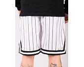 Kraťasy Karl Kani - Small Signature Pinstripe Mesh Shorts - White/Black
