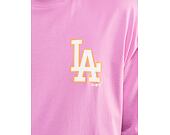 Triko New Era MLB Pastel Oversized Tee Los Angeles Dodgers Wild Rose Pink / Off White