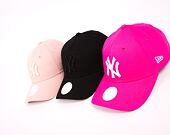 Dámská Kšiltovka New Era 9FORTY Womens MLB Metallic Logo New York Yankees Pink Rouge / Silver