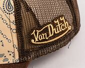 Kšiltovka Von Dutch Trucker Kalmar Poly Woven Brown Bandana
