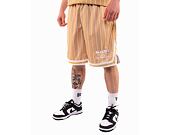 Kraťasy Karl Kani Retro Pinstripes Mesh Shorts sand/white