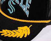 Kšiltovka Mitchell & Ness Nhl Gold Leaf Trucker Kraken Black
