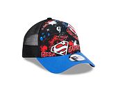 Dětská Kšiltovka New Era 9FORTY Kids A-Frame Trucker DC Print Superman Blue Azure / Black