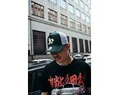 Kšiltovka New Era 9FORTY A-Frame Trucker MLB Team Script Oakland Athletics Dark Green / White