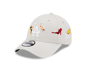 Kšiltovka New Era 9FORTY MLB Koi Fish Los Angeles Dodgers Stone / Optic White