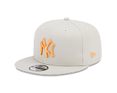Kšiltovka New Era 9FIFTY MLB Side Patch New York Yankees Stone / Orange Glaze