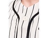 Triko New Era Pinstripe Jersey Off White / Black