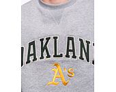 Mikina New Era MLB Large Logo Oversized Crewneck Oakland Athletics Cooperstown Heather Gray / Dark G