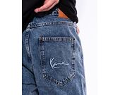 Džíny Karl Kani Small Signature Baggy Five Pocket Denim vintage mid blue