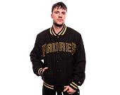 Bunda New Era MLB Patch Varsity Jacket San Diego Padres Cooperstown Brown / White