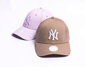 Dámská Kšiltovka New Era 9FORTY Womens MLB League Essential New York Yankees Pastel Brown / Chrome W
