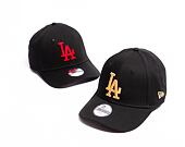 Dětská Kšiltovka New Era 9FORTY Kids MLB League Essential Los Angeles Dodgers Black / Bronze