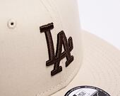 Kšiltovka New Era 9FIFTY MLB League Essential Los Angeles Dodgers Stone / Dark Brown