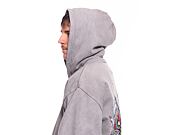 Mikina Karl Kani Small Signature Washed OS Dragon Full Zip Hoodie grey