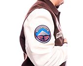 Bunda Karl Kani Chest Signature Block College Jacket brown/off white