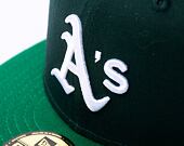 Kšiltovka New Era 59FIFTY MLB Team Color Oakland Athletics Cooperstown Dark Green / White / Kelly Gr
