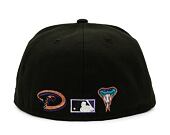 Kšiltovka New Era 59FIFTY MLB Team Color Split Arizona Diamondbacks - Black