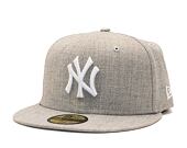 Kšiltovka New Era - 59FIFTY Basic Heather - NY Yankees - Grey / White