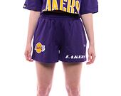 Dámské Kraťasy New Era NBA Team Logo Shorts Los Angeles Lakers - Purple / Gold