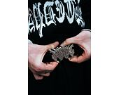 Kožený Pásek Wasted Paris BELT BLITZ REAL LEATHER - BLACK/SILVER