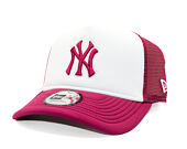 Kšiltovka New Era - MLB World Series 9FORTY Trucker - NY Yankees - Cherry / White