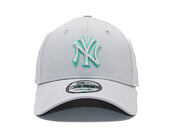 Kšiltovka New Era - MLB Team Outline 9FORTY - NY Yankees - Grey / Teal