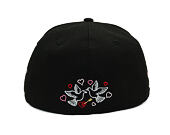 Kšiltovka New Era - Vday Scribble 59FIFTY - Black / White / Scarlet