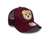Dětská Kšiltovka New Era - Boucle Bear 9FORTY Trucker - Burgundy