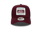 Kšiltovka New Era - Buffalo Patch 9FORTY Trucker - Burgundy / Muted Indigo