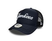 Kšiltovka New Era - MLB Foam Script 9FORTY Trucker - NY Yankees - Navy