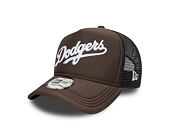 Kšiltovka New Era - MLB Foam Script 9FORTY Trucker - LA Dodgers - Graphite