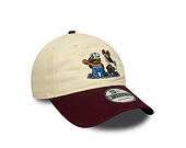 Kšiltovka New Era - Garfield & Odie 9TWENTY - Cream / Burgundy