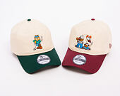 Kšiltovka New Era - Garfield at Golf Course 9TWENTY - Cream / Dark Green