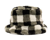 Klobouk Kangol - Faux Fur Bucket - Black Check