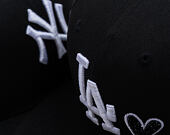 Kšiltovka New Era - MLB Team Heart 59FIFTY - LA Dodgers - Black / White
