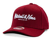Kšiltovka Mitchell & Ness - Branded Pinscript Classic Red - Burgundy / White