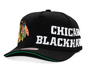 Kšiltovka Mitchell & Ness - NHL Busted Pro - Chicago Blackhawks - Black