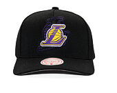 Kšiltovka Mitchell & Ness - NBA Tilted Pro Snapback - Los Angeles Lakers - Black