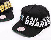 Kšiltovka Mitchell & Ness - NHL Busted Pro - San Jose Sharks - Black