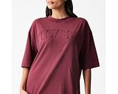 Triko New Era - Branded Washed Oversized Tee - Burgundy